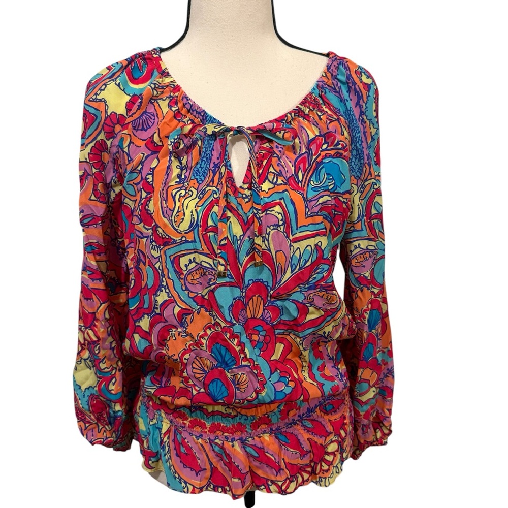 Lilly Pulitzer Trisha feelin groovy multi color top size XS